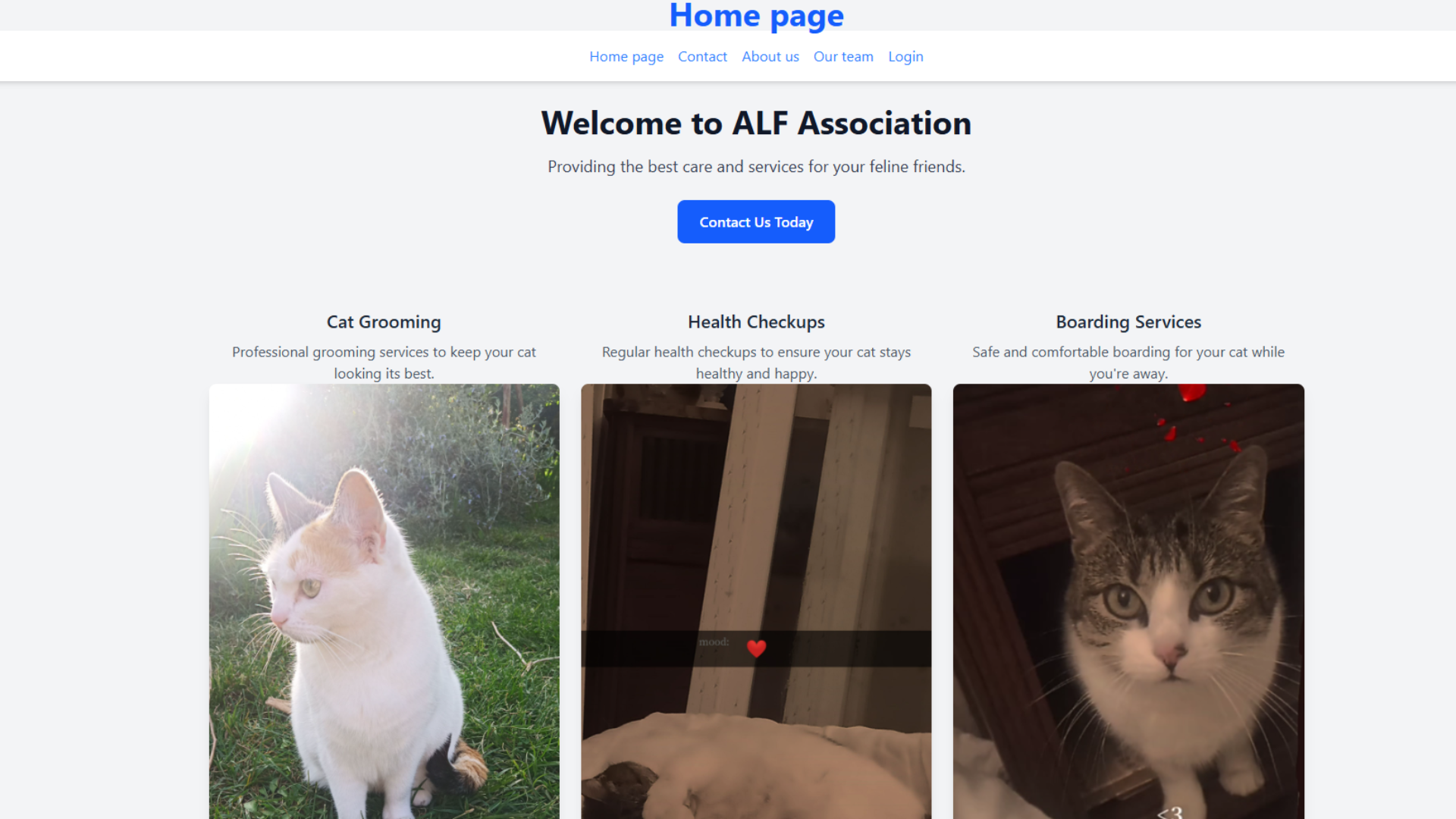 ALF - site en anglais pour une association de chats